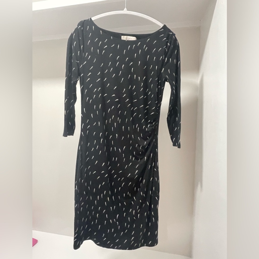 Black Loft work dress, size small